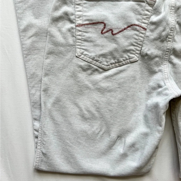 Y2K Blue Asphalt Cream Low Rise Corduroy Pants - Picture 4 of 7